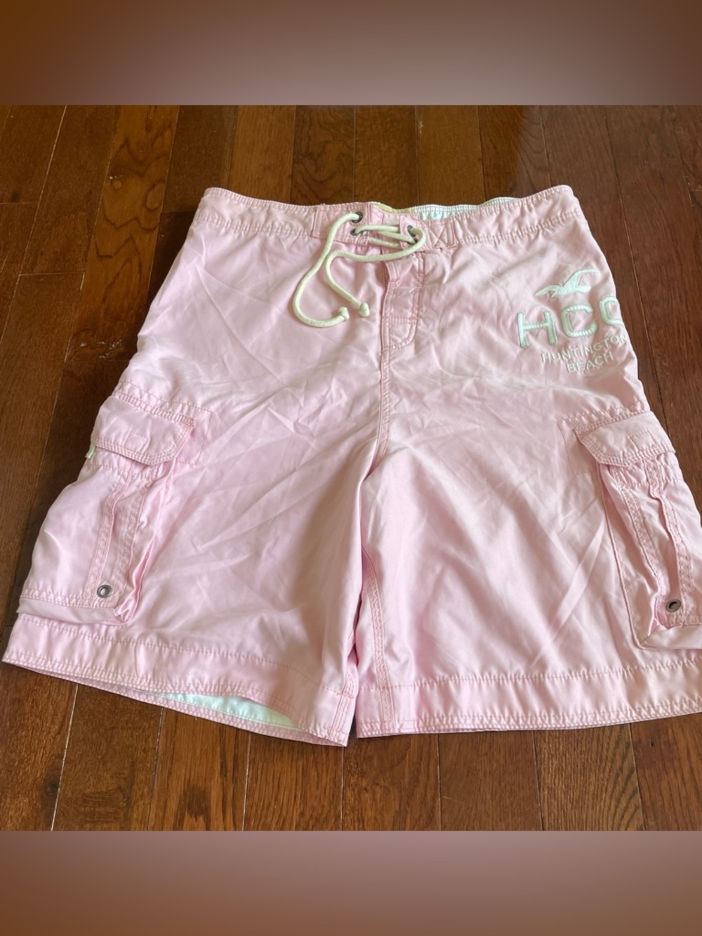 Hollister pink swim shorts